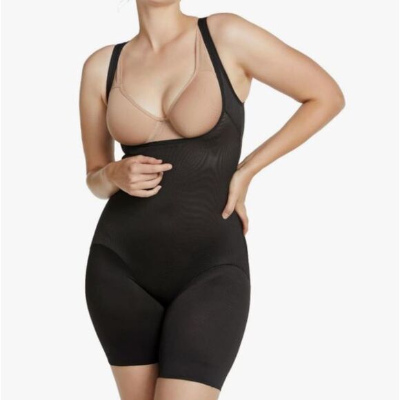 Naomi & Nicole Torsette Thigh Slimmer 7071 Black 3X NWT Shapewear Comfort Fit - Picture 1 of 6